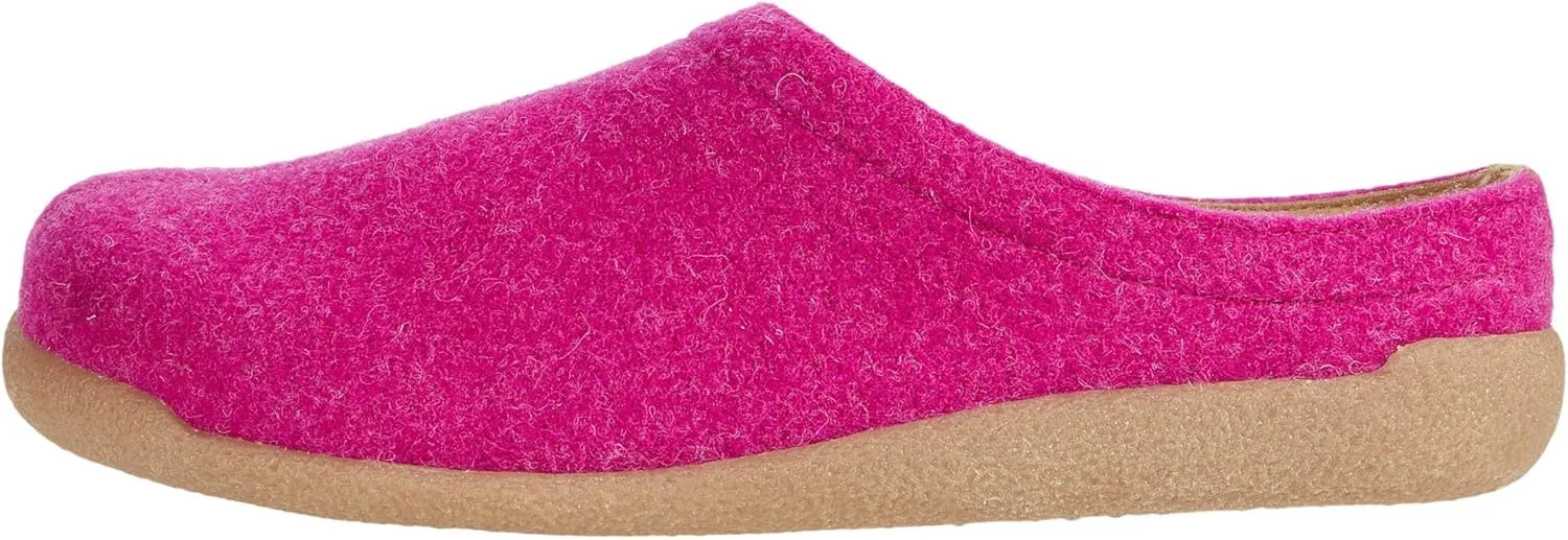 Sanita® Lodge Slide Slippers for Men and Women – 100% Natural Wool – Suede Lining – Cork Latex Footbed