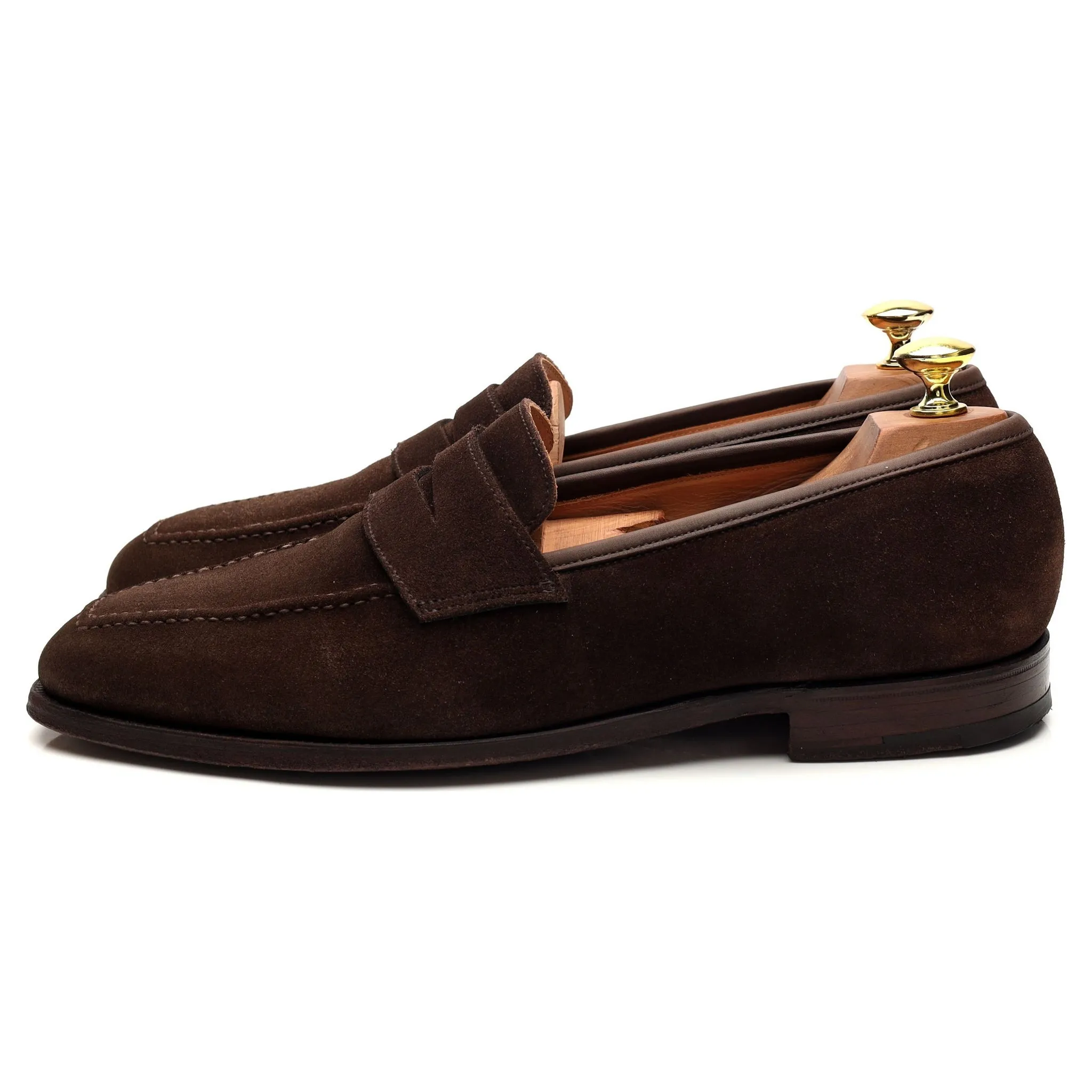 Shipton & Heneage 'Somerset' Dark Brown Suede Loafers UK 8.5 E