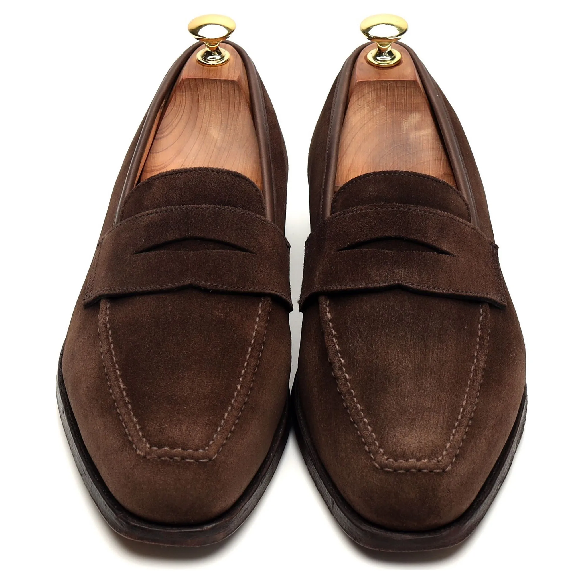 Shipton & Heneage 'Somerset' Dark Brown Suede Loafers UK 8.5 E