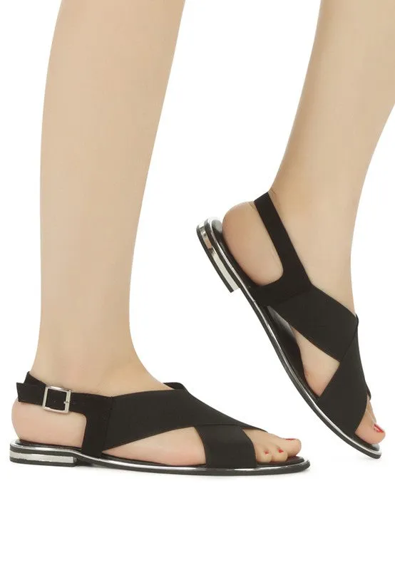 SNUGGLE Wide Strap Flat Sandal