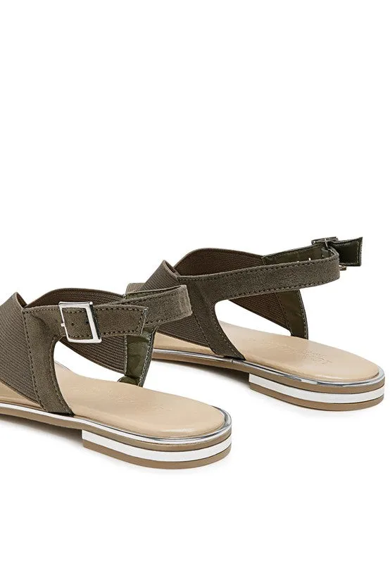 SNUGGLE Wide Strap Flat Sandal