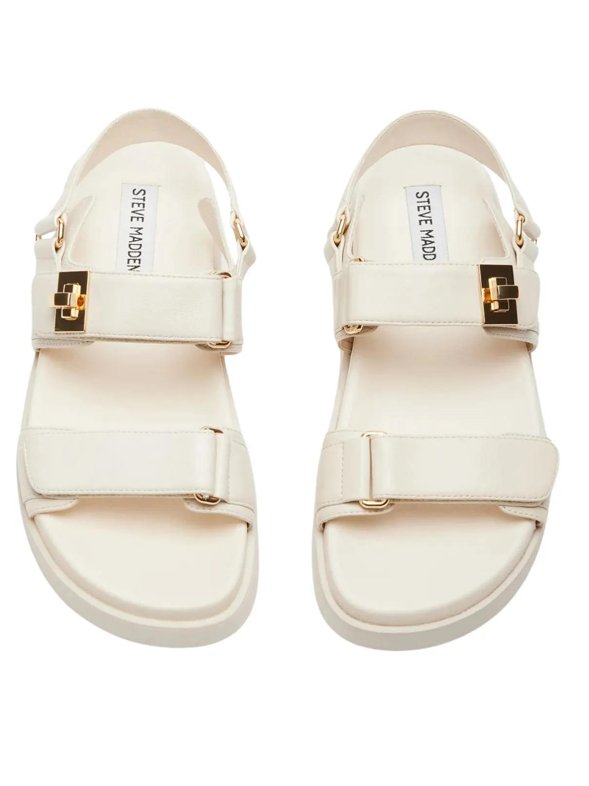 Steve Madden Mona Sandal in Bone Leather