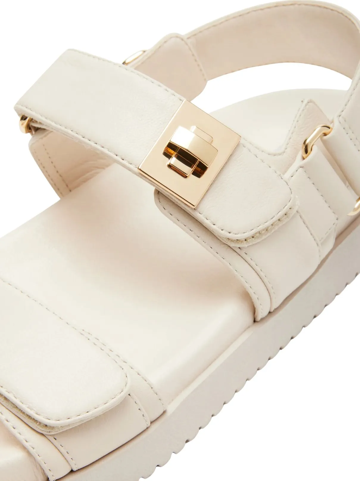 Steve Madden Mona Sandal in Bone Leather