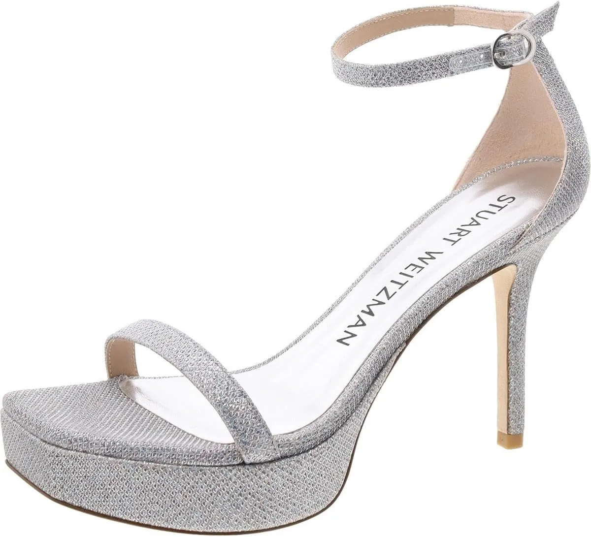 Stuart Weitzman Womens 95 platform Sandal Slip On Platforms Ankle Strap