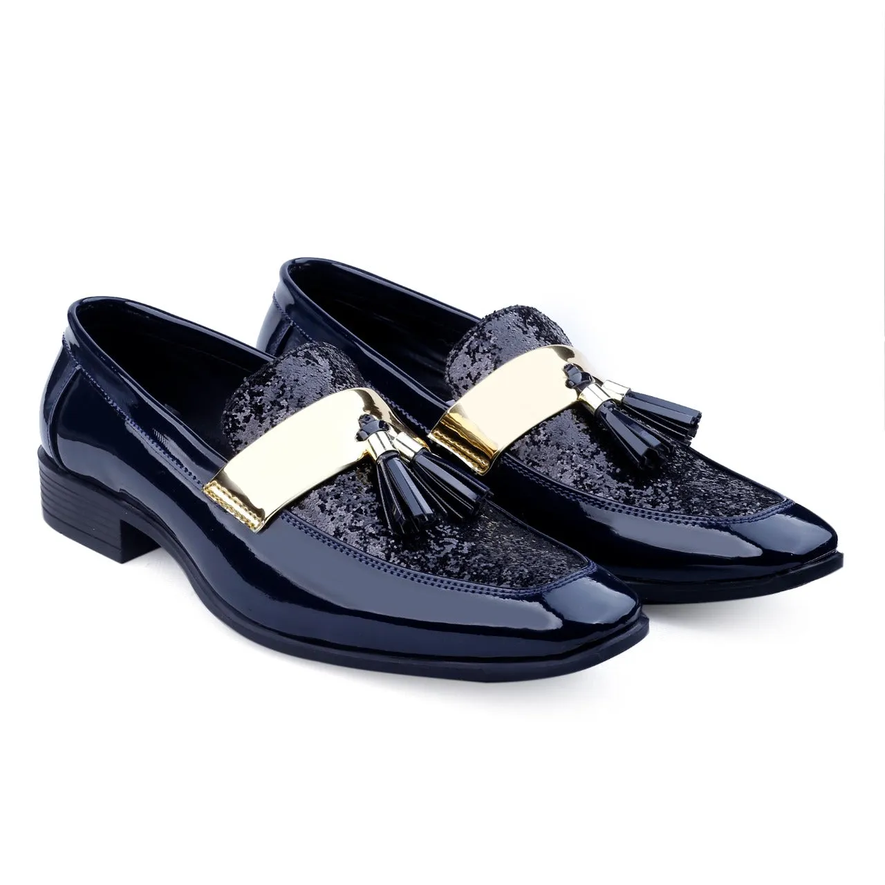 Stylish Wear Men Shiny Blue Color Outdoor Formal And Party Casual Ethnic Loafer-Unique and Classy