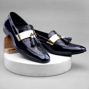 Stylish Wear Men Shiny Blue Color Outdoor Formal And Party Casual Ethnic Loafer-Unique and Classy