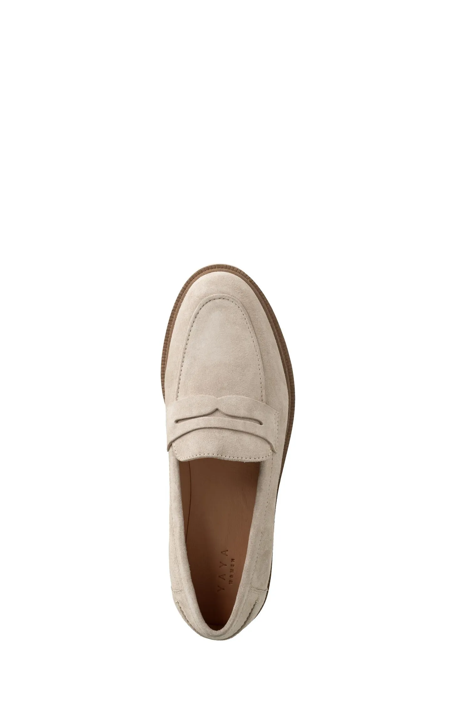 Suede loafer with chunky sole