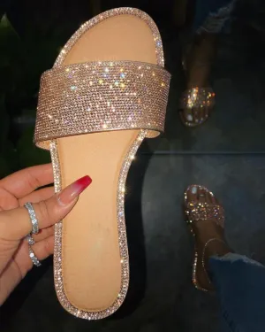 Summer Women Basic Diamonds Sandals  Slip-On
