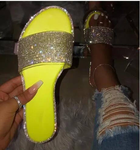 Summer Women Basic Diamonds Sandals  Slip-On