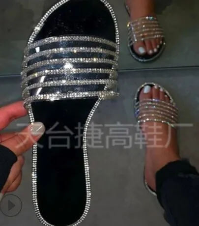Summer Women Basic Diamonds Sandals  Slip-On