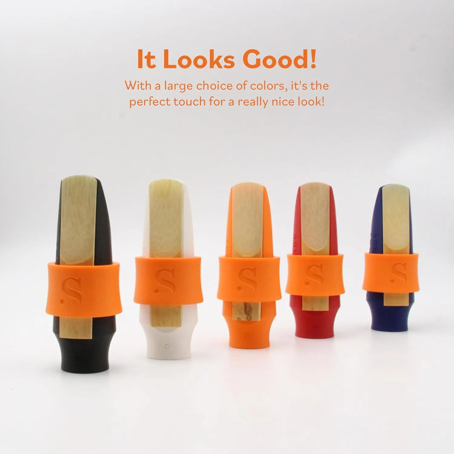 Syos Alto Saxophone Ligature Lava Orange, Great Fit for Syos Mouthpieces and Compatible with Alto Sax Rubber Mouthpieces