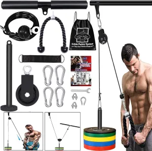 Taeku LAT Pulley System for Home Gym – Strength Training Fitness Equipment Cable Machine for Triceps, Biceps, Back & Shoulder Workouts