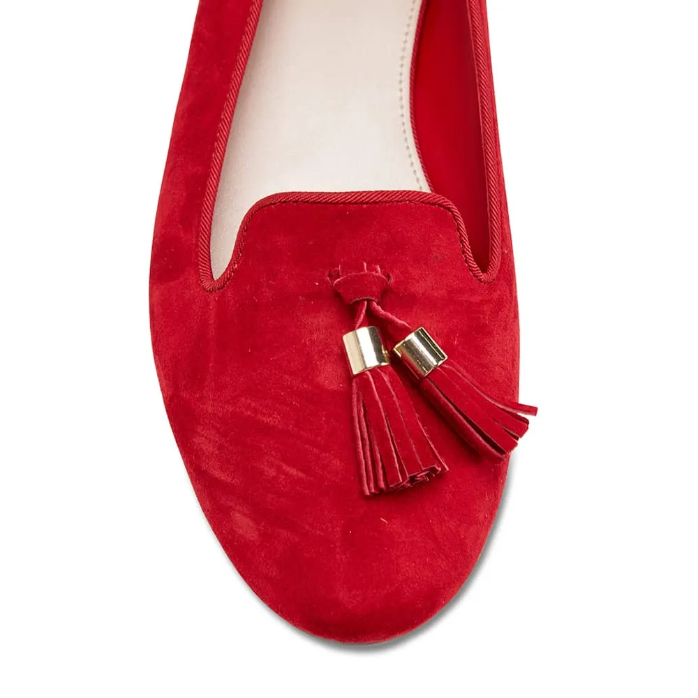 Taren Loafer in Red Suede