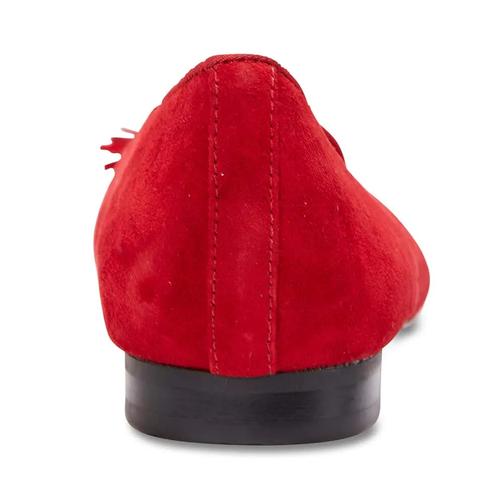 Taren Loafer in Red Suede