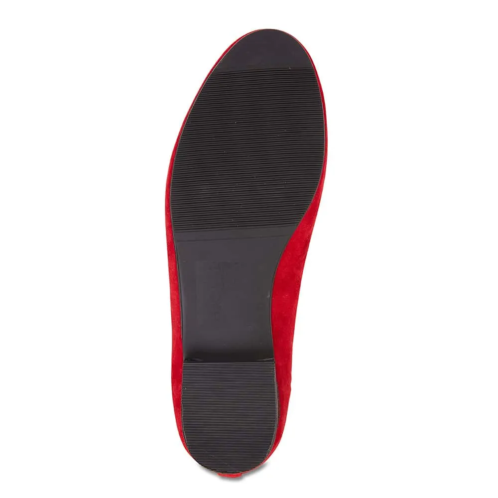 Taren Loafer in Red Suede