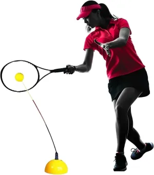 Tennis Trainer Rebound Ball Solo Tennis Practice Rebounder Device Indoor Outdoor Tennis Self Training Equipment Strengthen Overall Muscle Memory Correct Body Posture for Beginners
