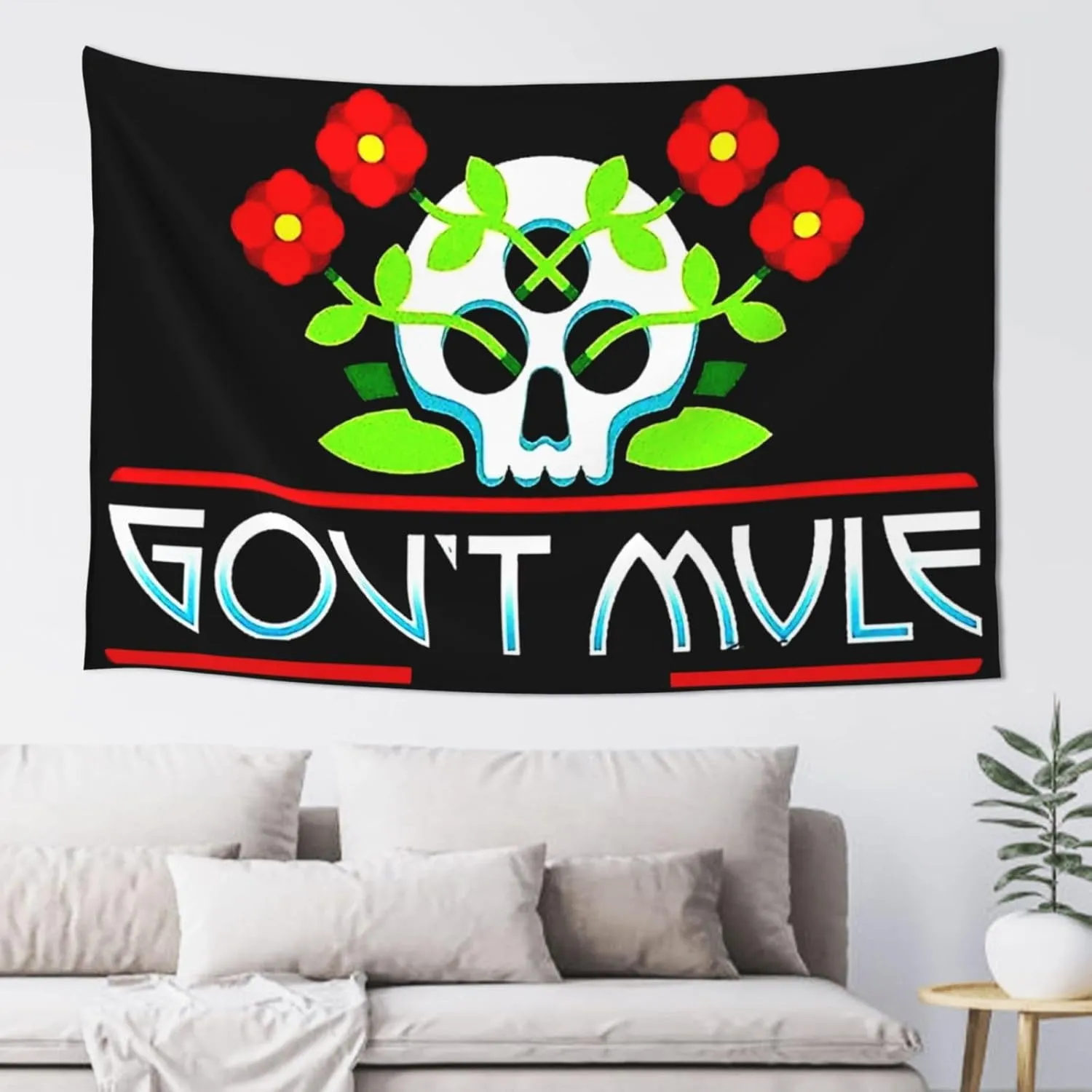 Teyusain Gov't Rock Mule Band Tapestry Wall Hanging Posters 3D Printed Art Tapestry Home Decor 60X40 Inches
