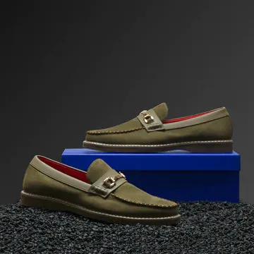 The Drive Olive Casual Loafer-Tayno