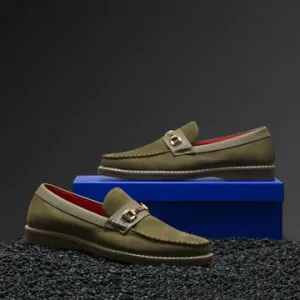 The Drive Olive Casual Loafer-Tayno