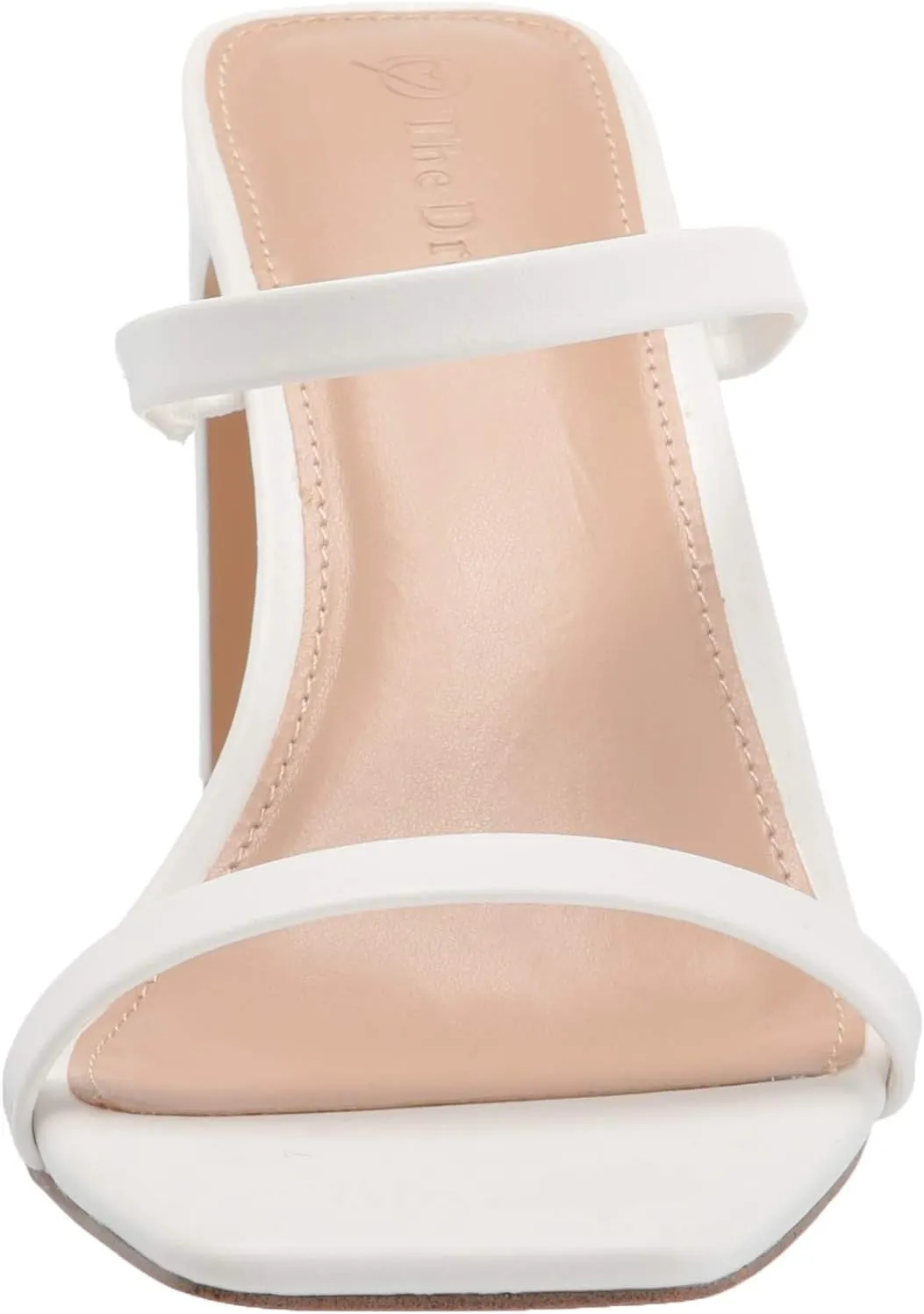 The Drop Women's Avery Square Toe Two Strap High Heeled Sandal