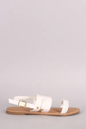 Timely shipping Flat Sandal Woven Qupid Customer-first Studded Slingback