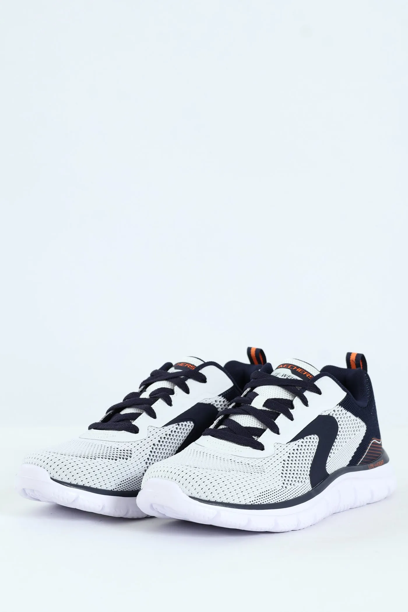 Track Lace Up Trainer - White/Navy