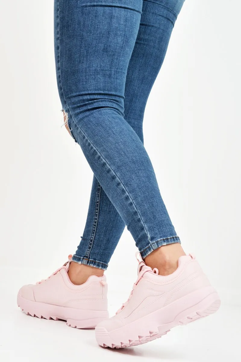 Trainers Sole End-of-season sale PU Up Pink - Lace Lennix Detail Steep discount