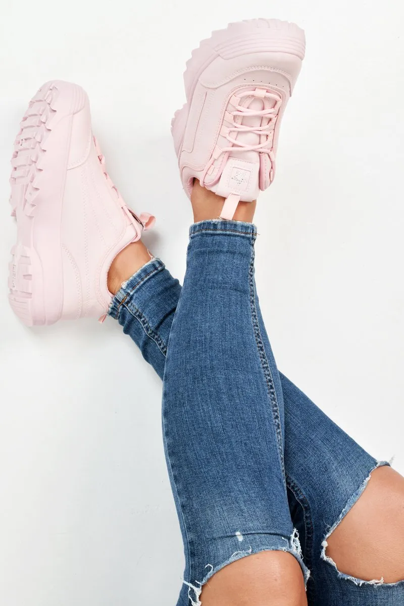 Trainers Sole End-of-season sale PU Up Pink - Lace Lennix Detail Steep discount