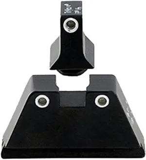 Trijicon Glock Suppressor Night Sight Set, White Front/White Rear with Green Front Lamp & Orange Rear Lamps