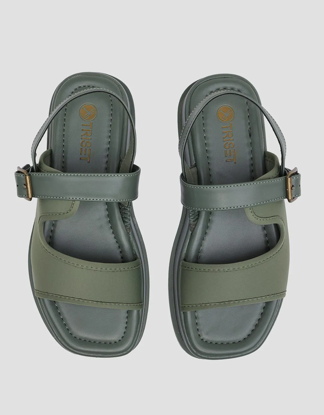 Triset Buckle Strap 2 Sandal Flat Wanita