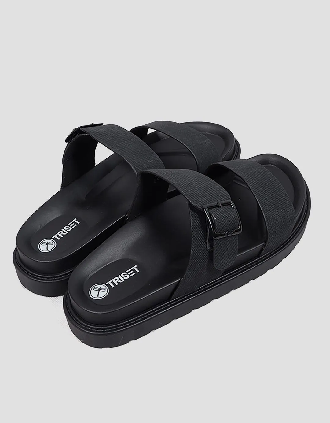 Triset Buckle Strap Sandal Flat Wanita