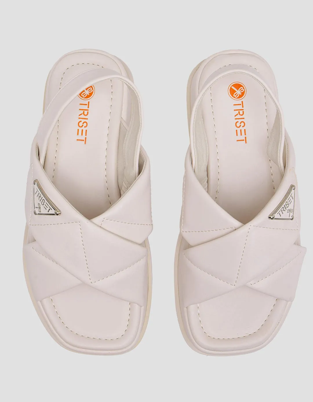 Triset Cross Strap 2 Sandal Flat Wanita