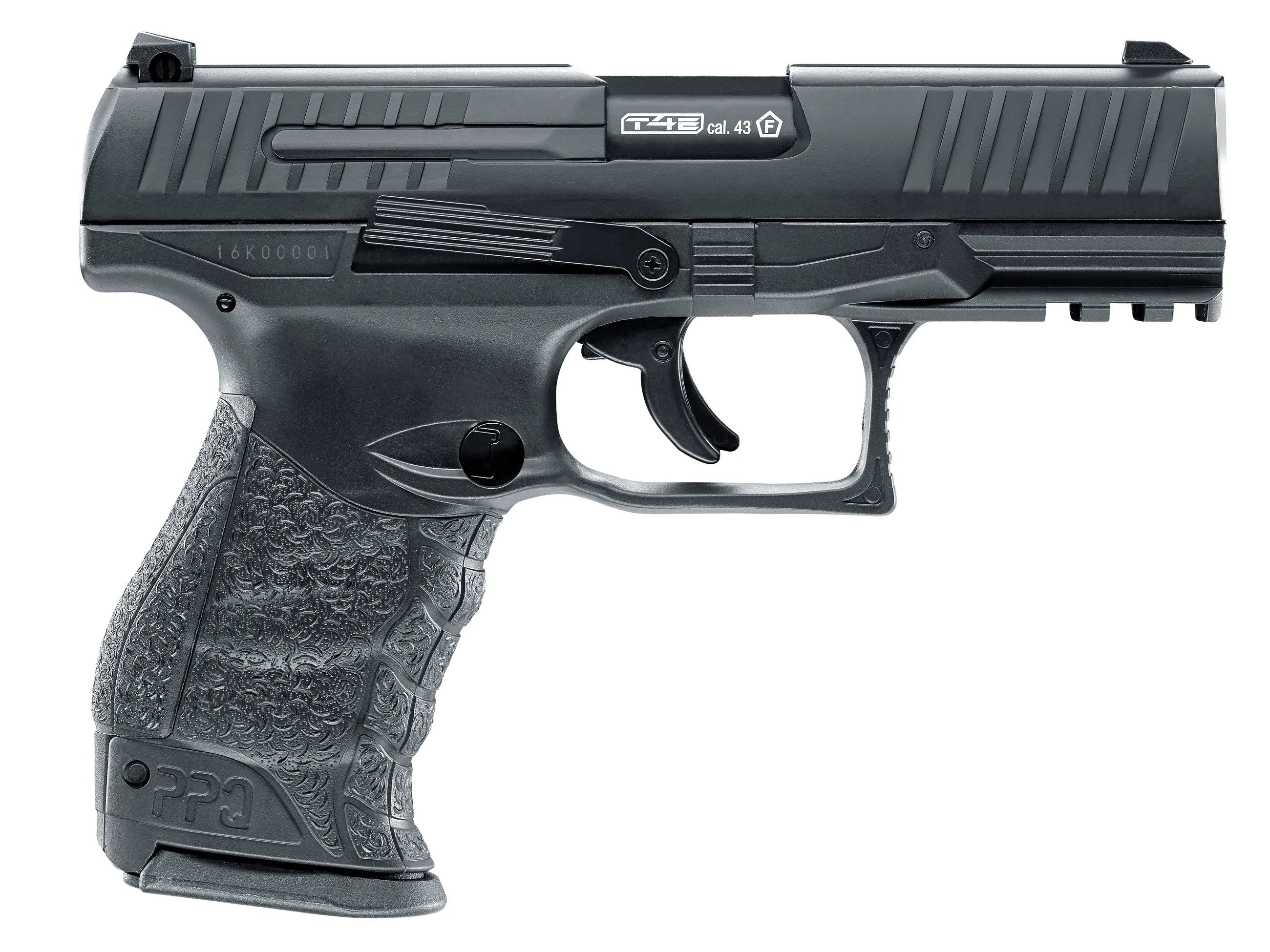 Umarex T4E Walther PPQ M2 CO2 .43 Cal Paintball Pistol Black with Pack of 100x Rubber Balls (Black) and 5x12gr CO2 Tank and Extra Mag Bundle