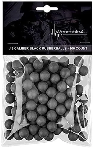 Umarex T4E Walther PPQ M2 CO2 .43 Cal Paintball Pistol Black with Pack of 100x Rubber Balls (Black) and 5x12gr CO2 Tank and Extra Mag Bundle