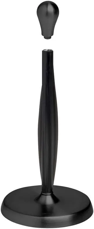Umbra Tug One-Handed Tear Modern Paper Towel Holder, Black