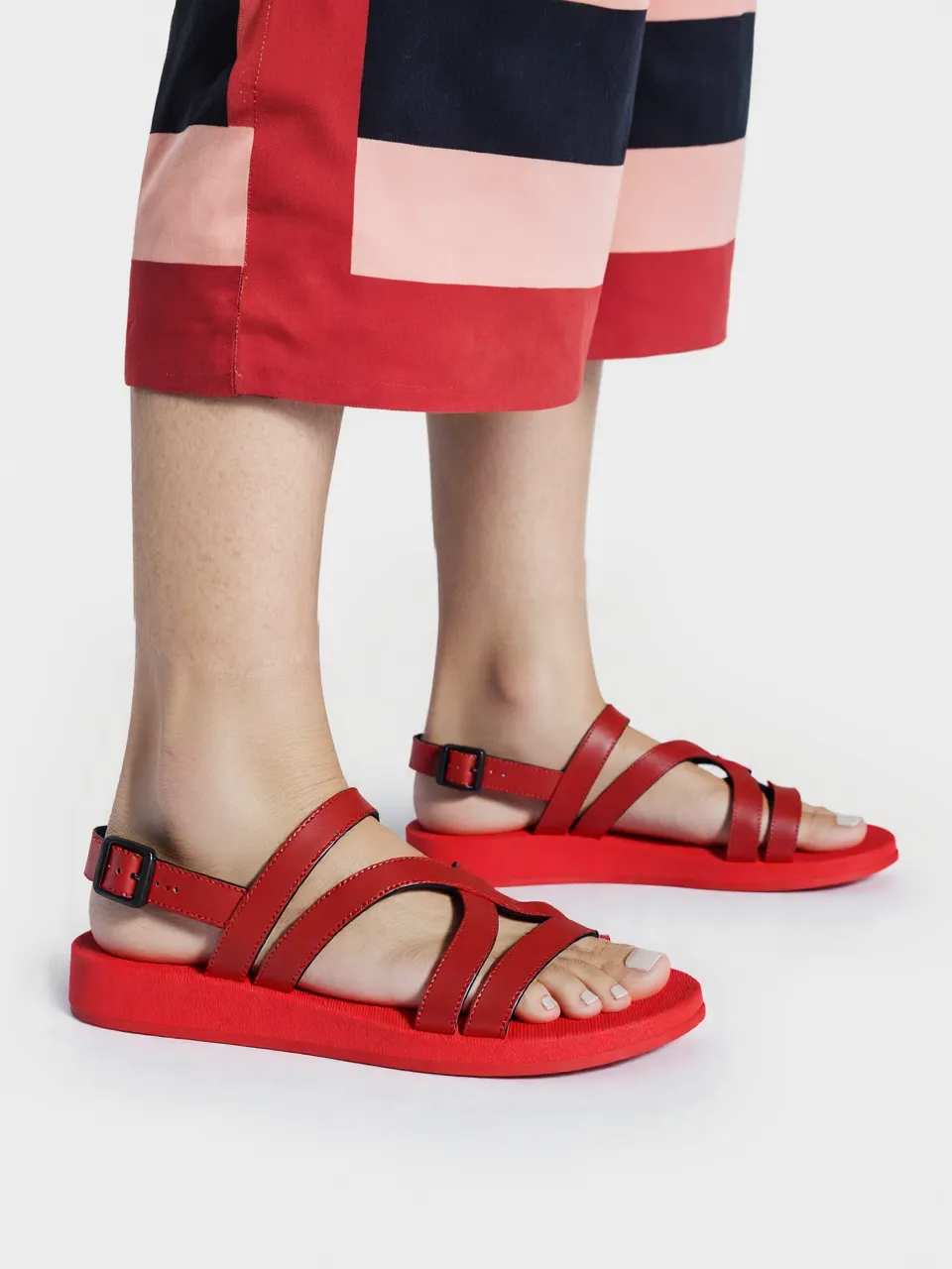 VALENTINE RUBBER SLIDE SANDALS
