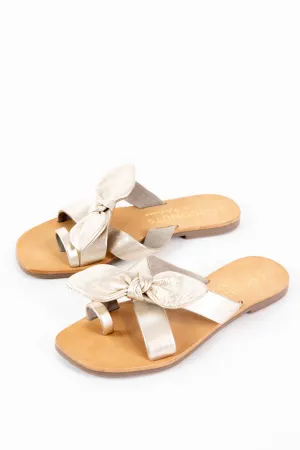 Vaughn Bow Detail Crisscross Sandal, Gold | Coconuts by Matisse