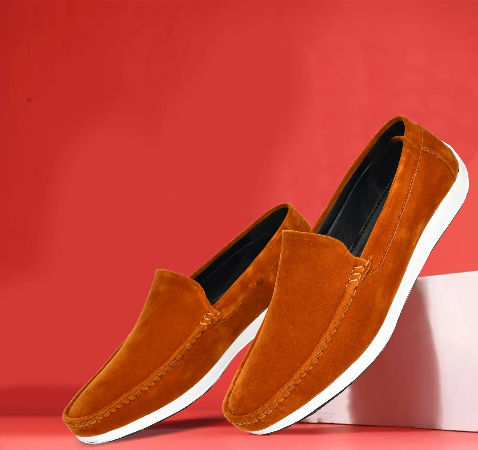 Velvet Classic Pull-on Loafer for Men  Tan