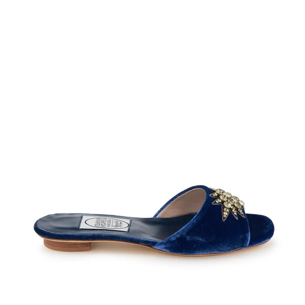 Very Lucky Stars Open Mule-Navy