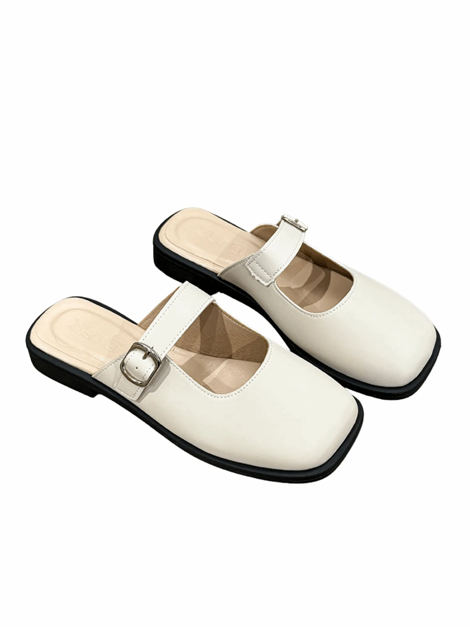 Vita Pure Mule Slide Loafers-Beige