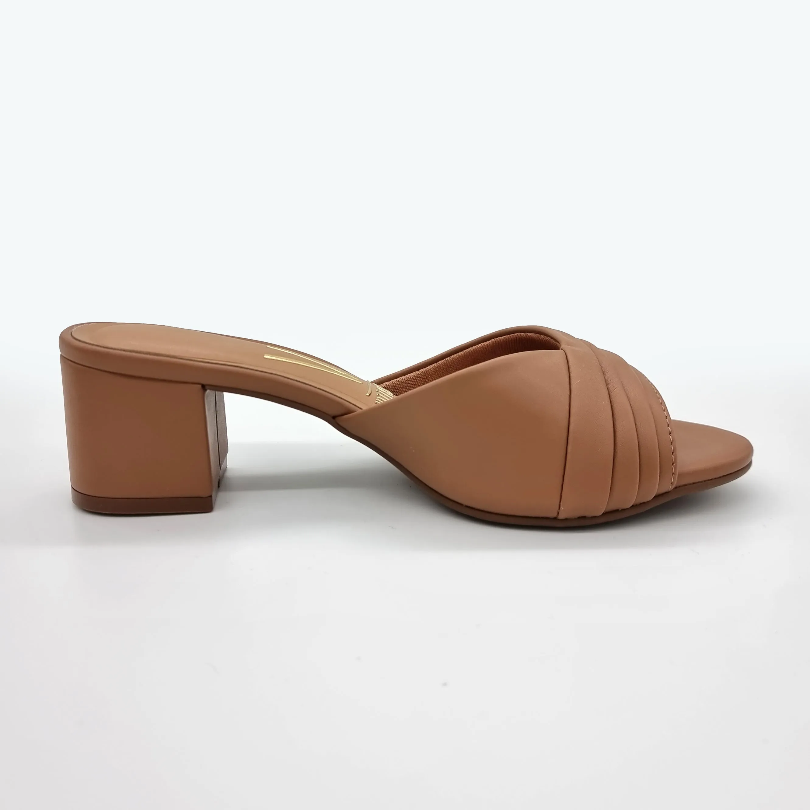 Vizzano 6291-1153 Block Heel Slip-on Sandal in Camel