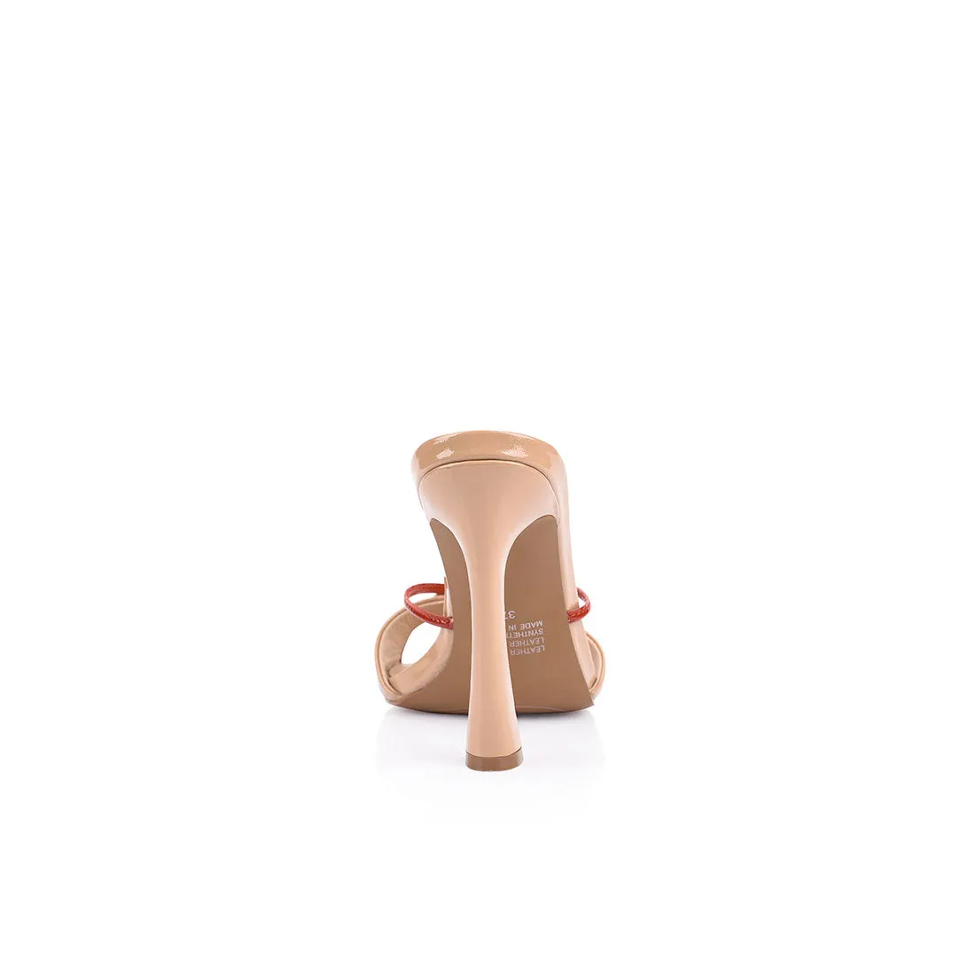 Willow Mule Beige & Red Leather