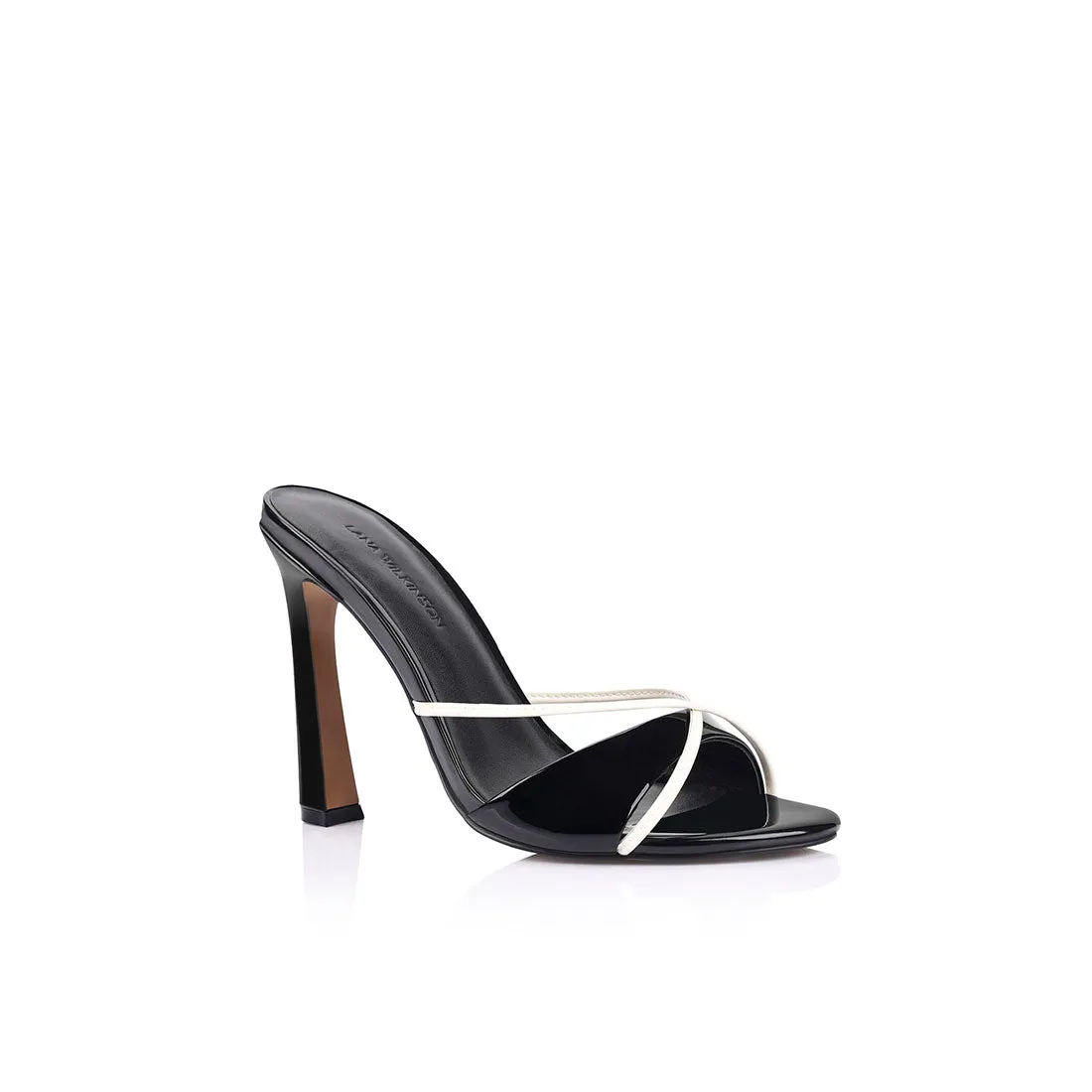 Willow Mule Black & White Leather