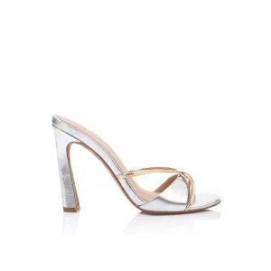 Willow Mule Silver & Gold Leather