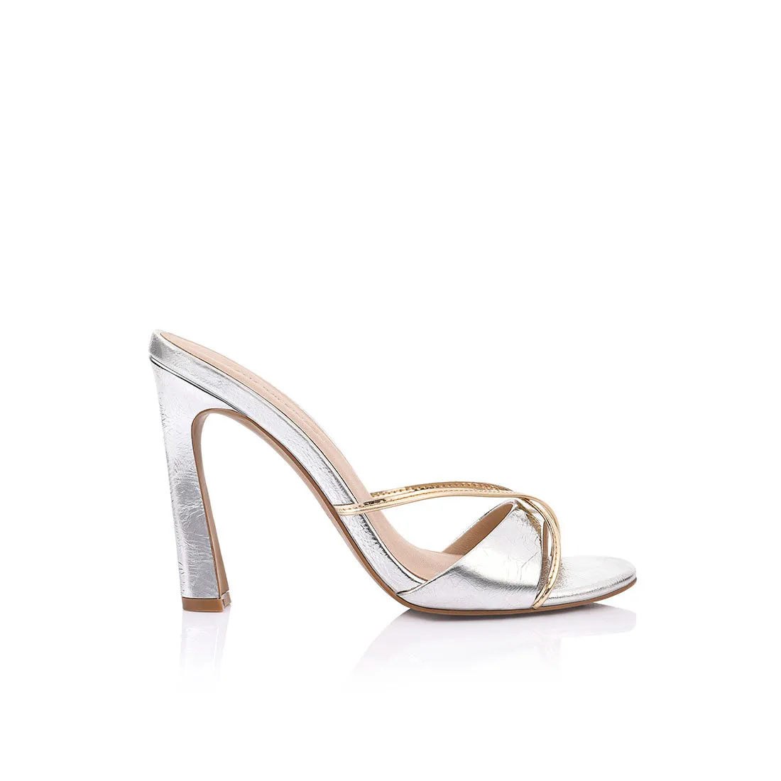 Willow Mule Silver & Gold Leather