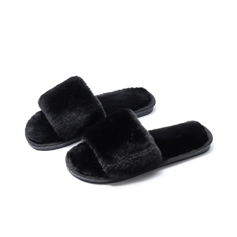Women's Fleece Slippers - Comfortable and Non-Slip Mule Style