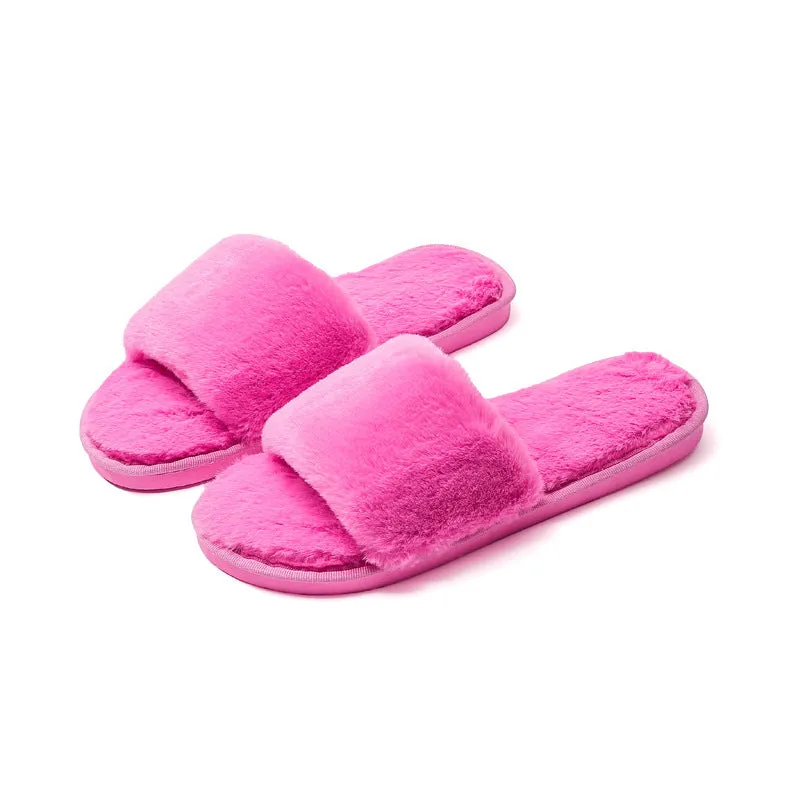 Women's Fleece Slippers - Comfortable and Non-Slip Mule Style