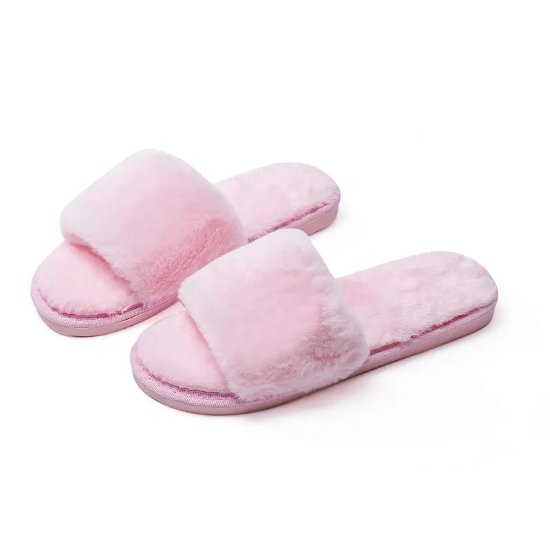 Women's Fleece Slippers - Comfortable and Non-Slip Mule Style