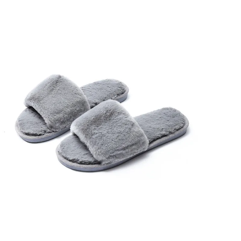 Women's Fleece Slippers - Comfortable and Non-Slip Mule Style