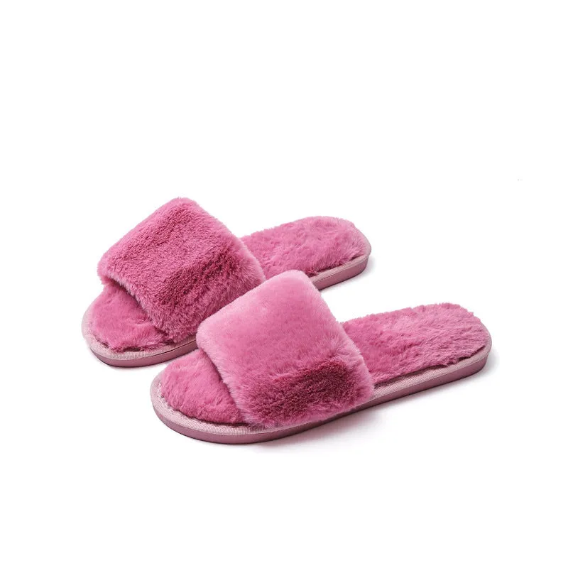 Women's Fleece Slippers - Comfortable and Non-Slip Mule Style